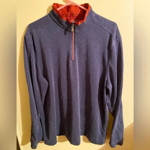 Stone & Sable Navy 1/4 zip modal pullover Men’s Sz X-Large